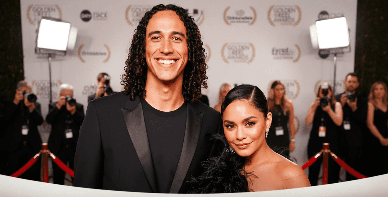 Luxury relationship visual for Vanessa Hudgens and Cole Tucker section