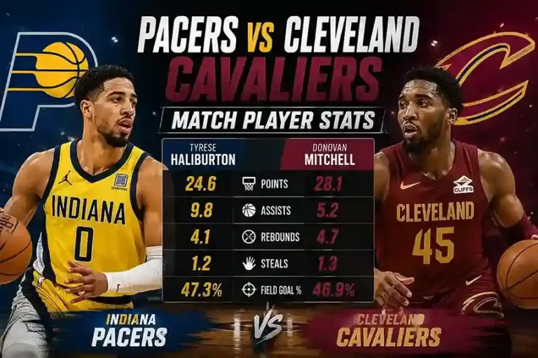 Pacers vs Cleveland Cavaliers match player stats