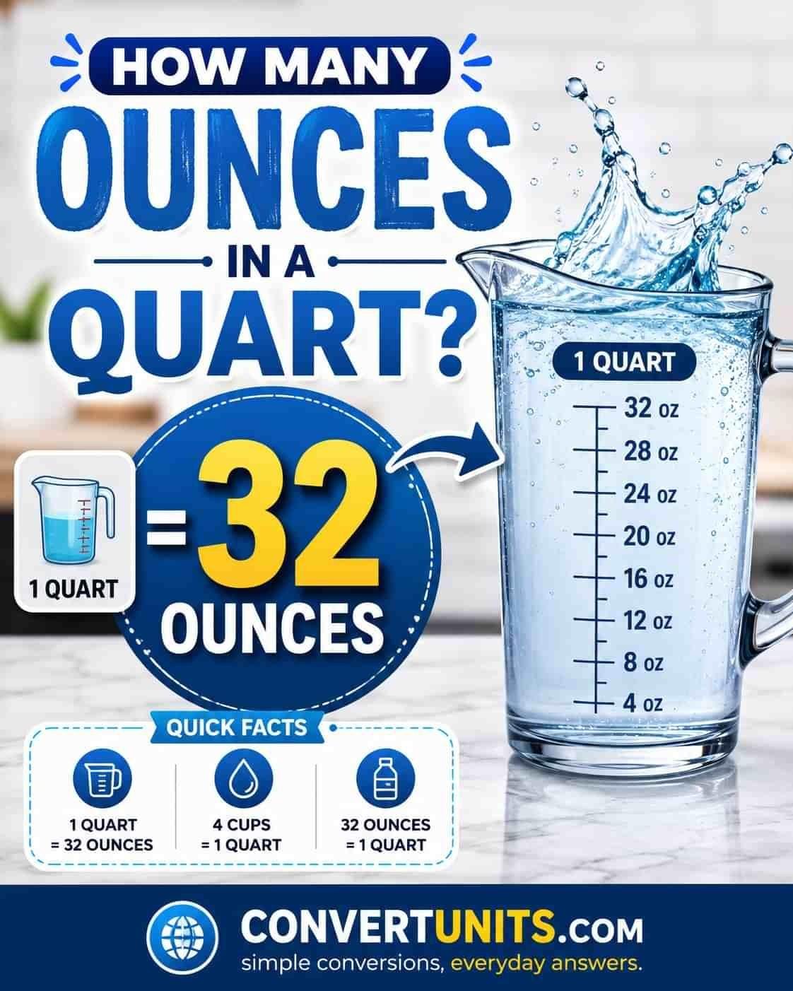 How Many Ounces in a Quart