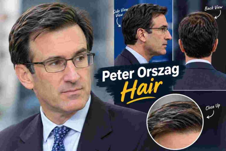 Peter Orszag hair showing his hairstyle, hairline, side view, and close-up